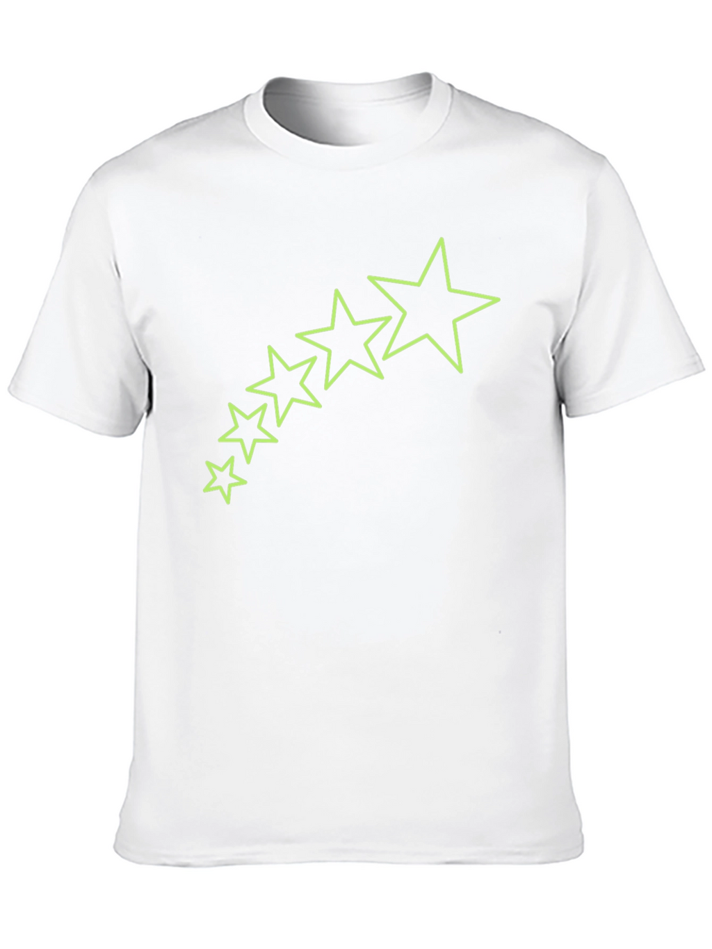 Mens Black T-Shirt with Star Graphics