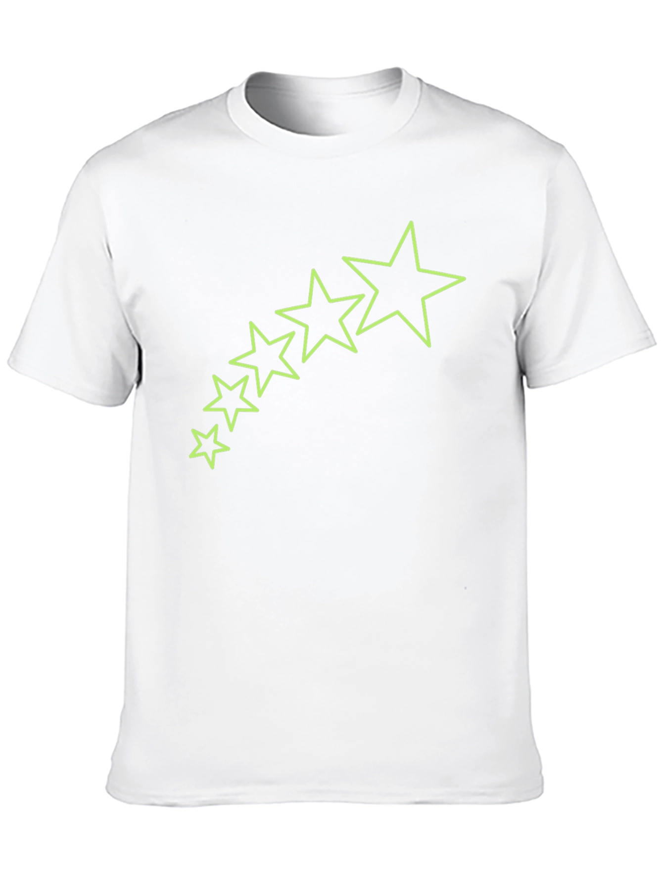 Mens Black T-Shirt with Star Graphics