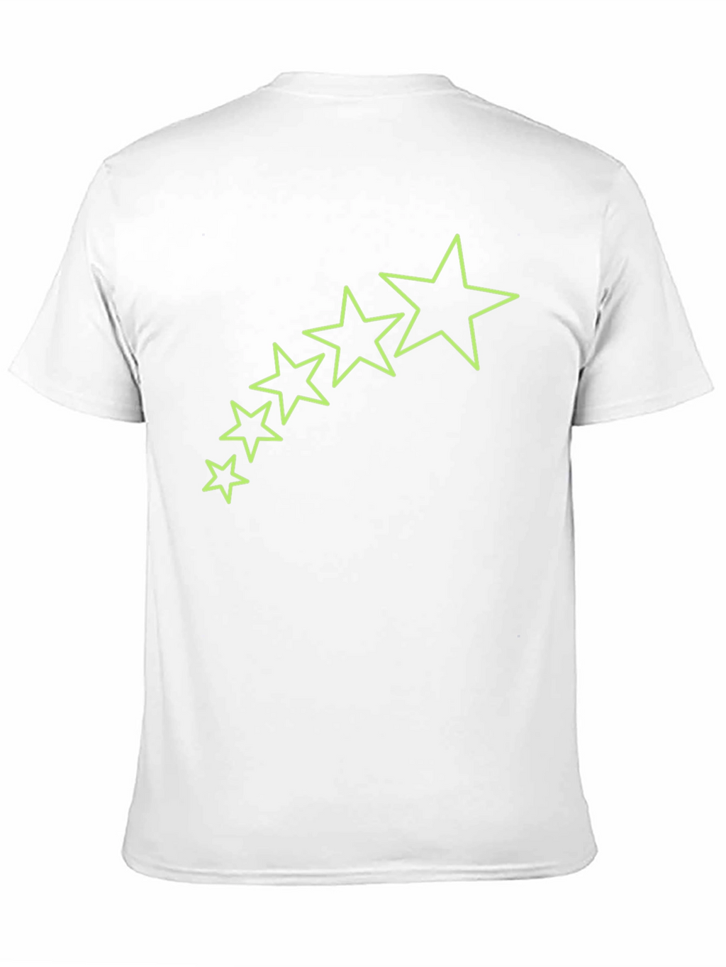 Mens Black T-Shirt with Star Graphics