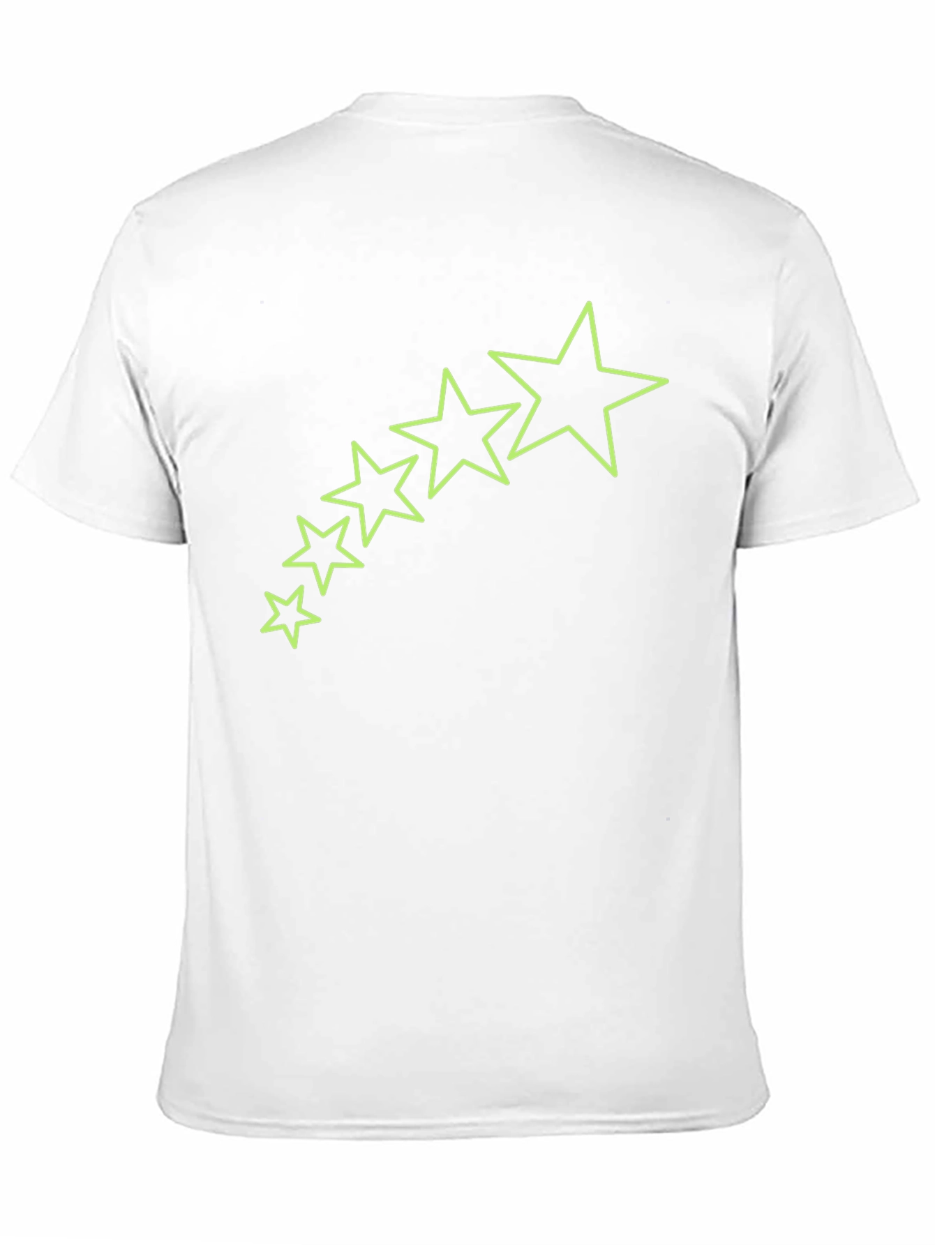 Mens Black T-Shirt with Star Graphics