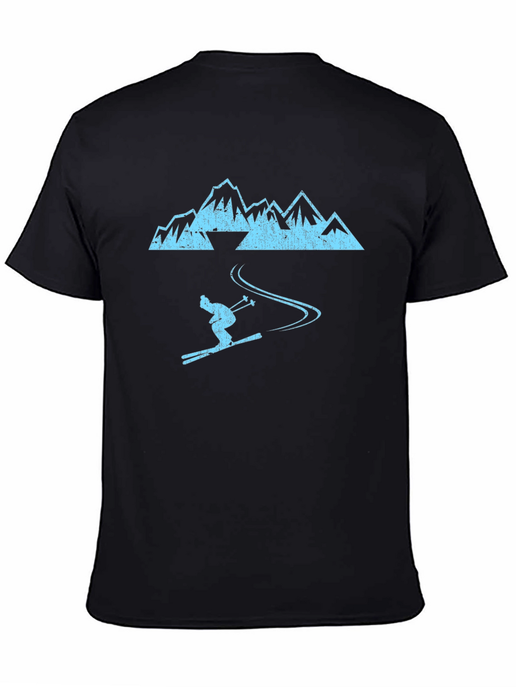 Ski Mountain Graphic Tee - Cool Black Shirt