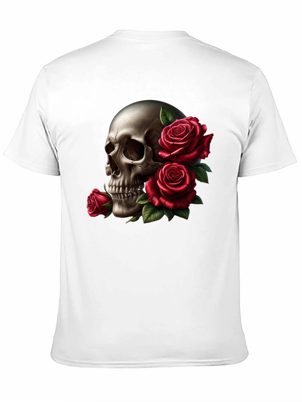 Skull and Roses Graphic Tee - Black