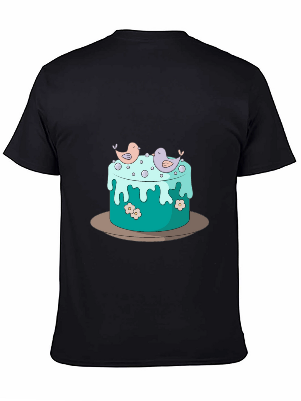Cake and Birds Graphic T-Shirt - Unisex Style