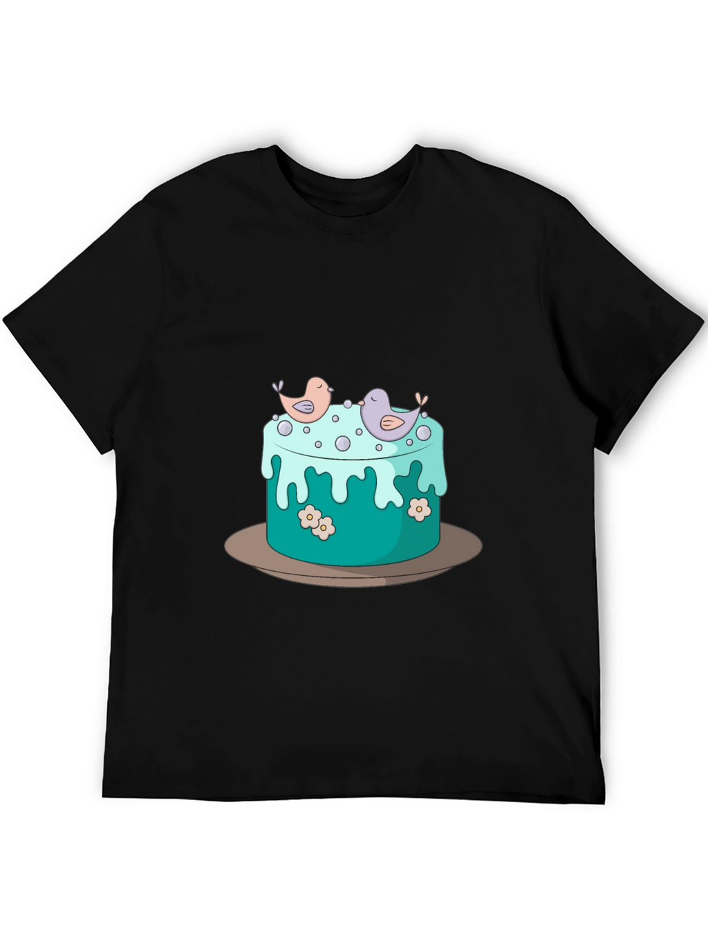Cake and Birds Graphic T-Shirt - Unisex Style