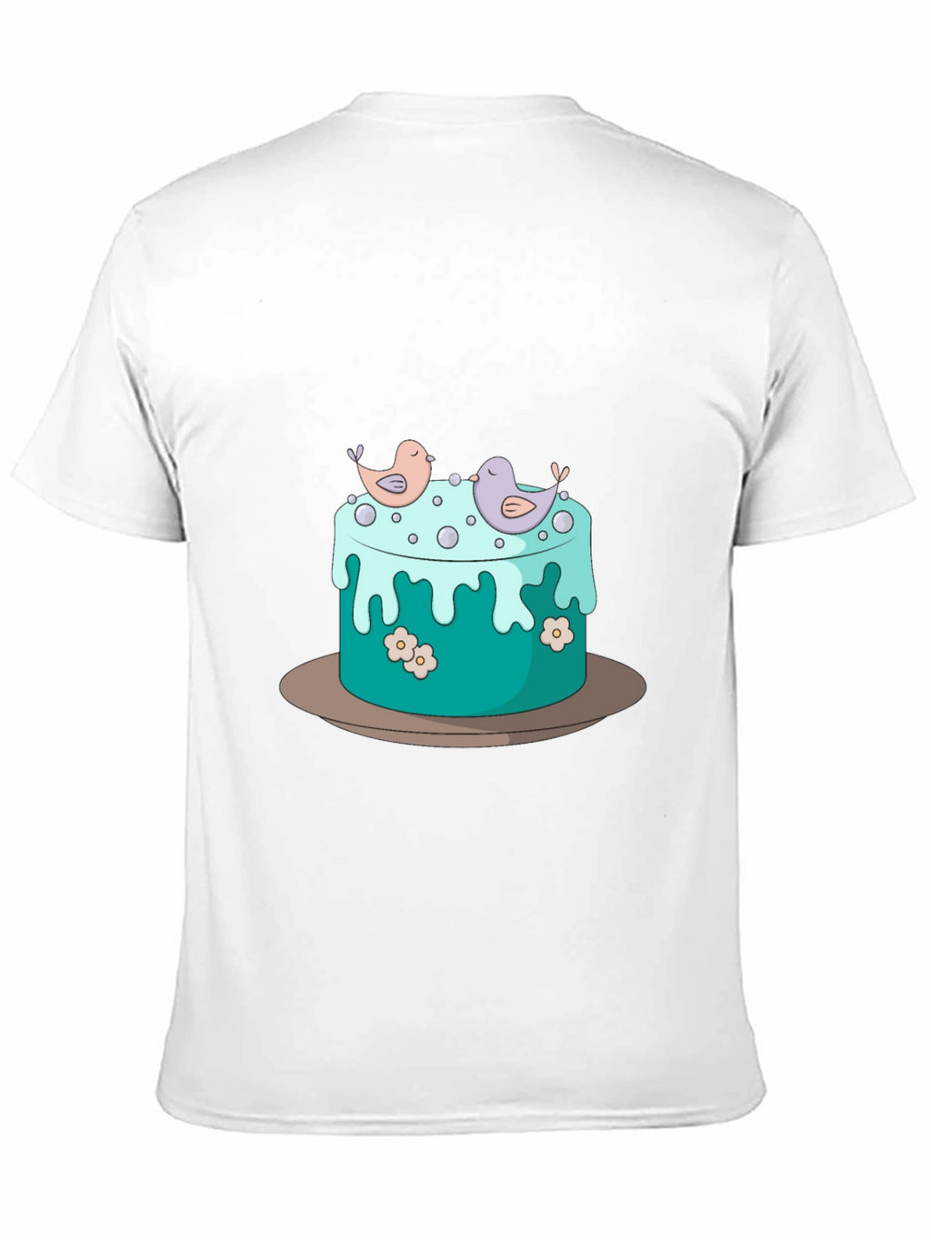 Cake and Birds Graphic T-Shirt - Unisex Style