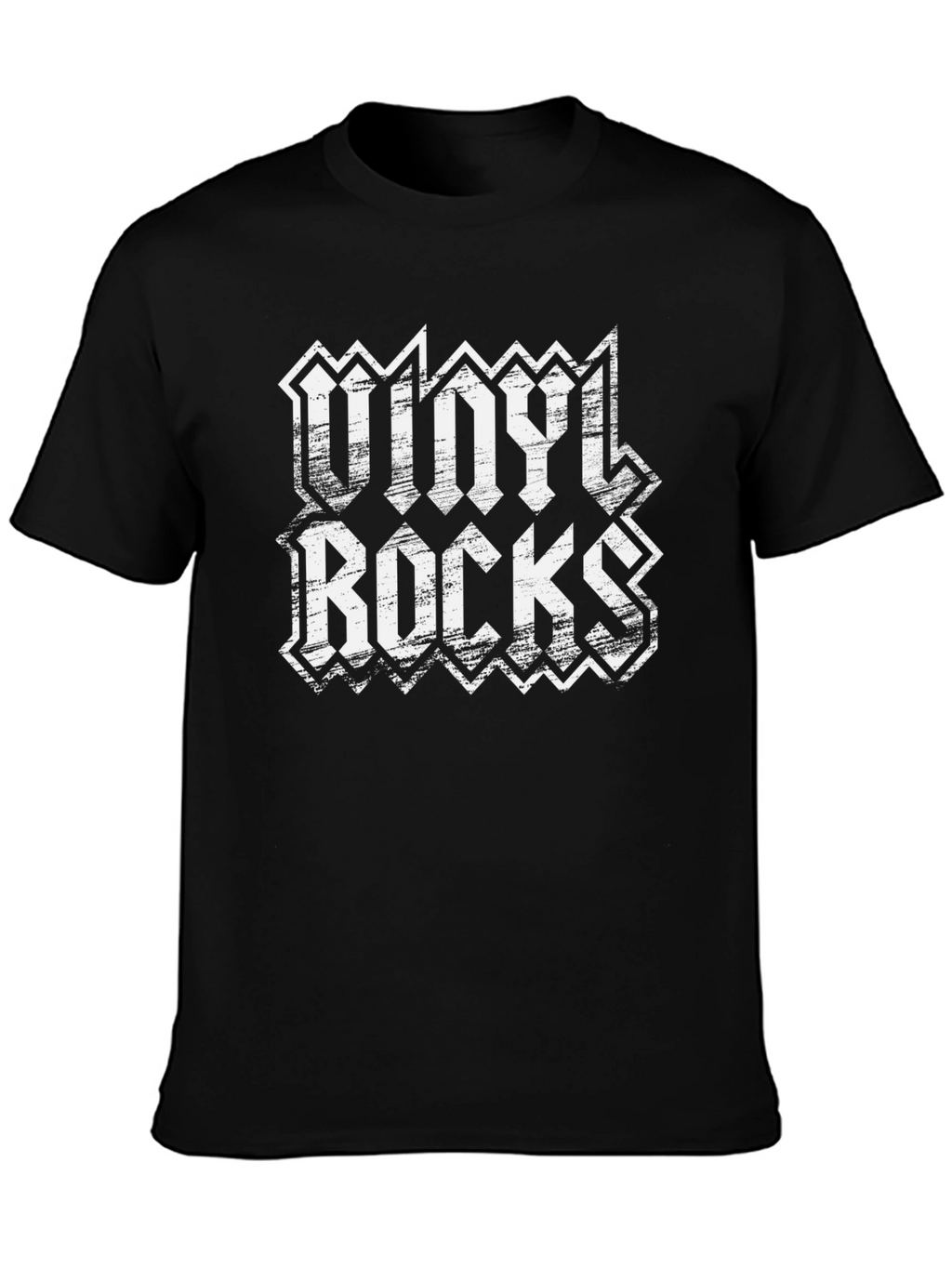 Vinyl Rocks Black Graphic Tee