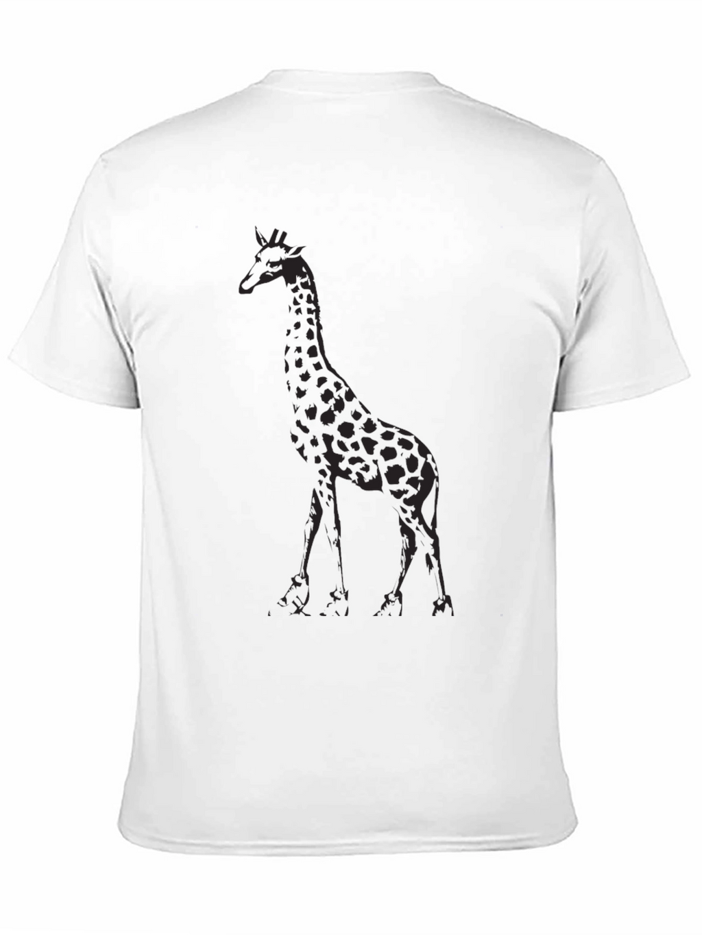 Giraffe Print Black T-Shirt