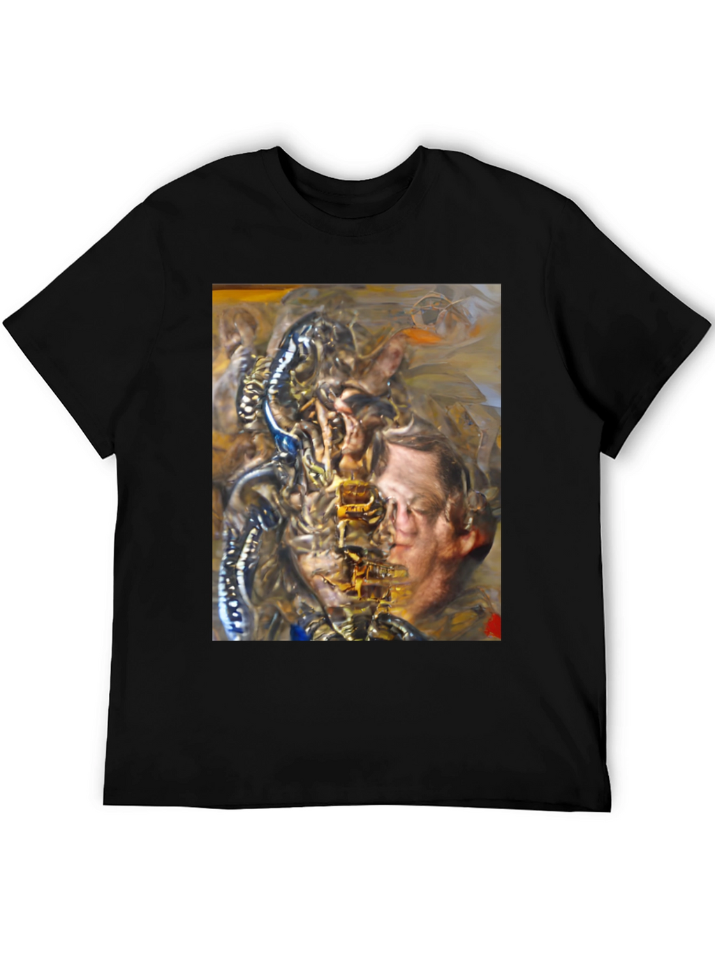 Surreal Graphic Print Black T-Shirt