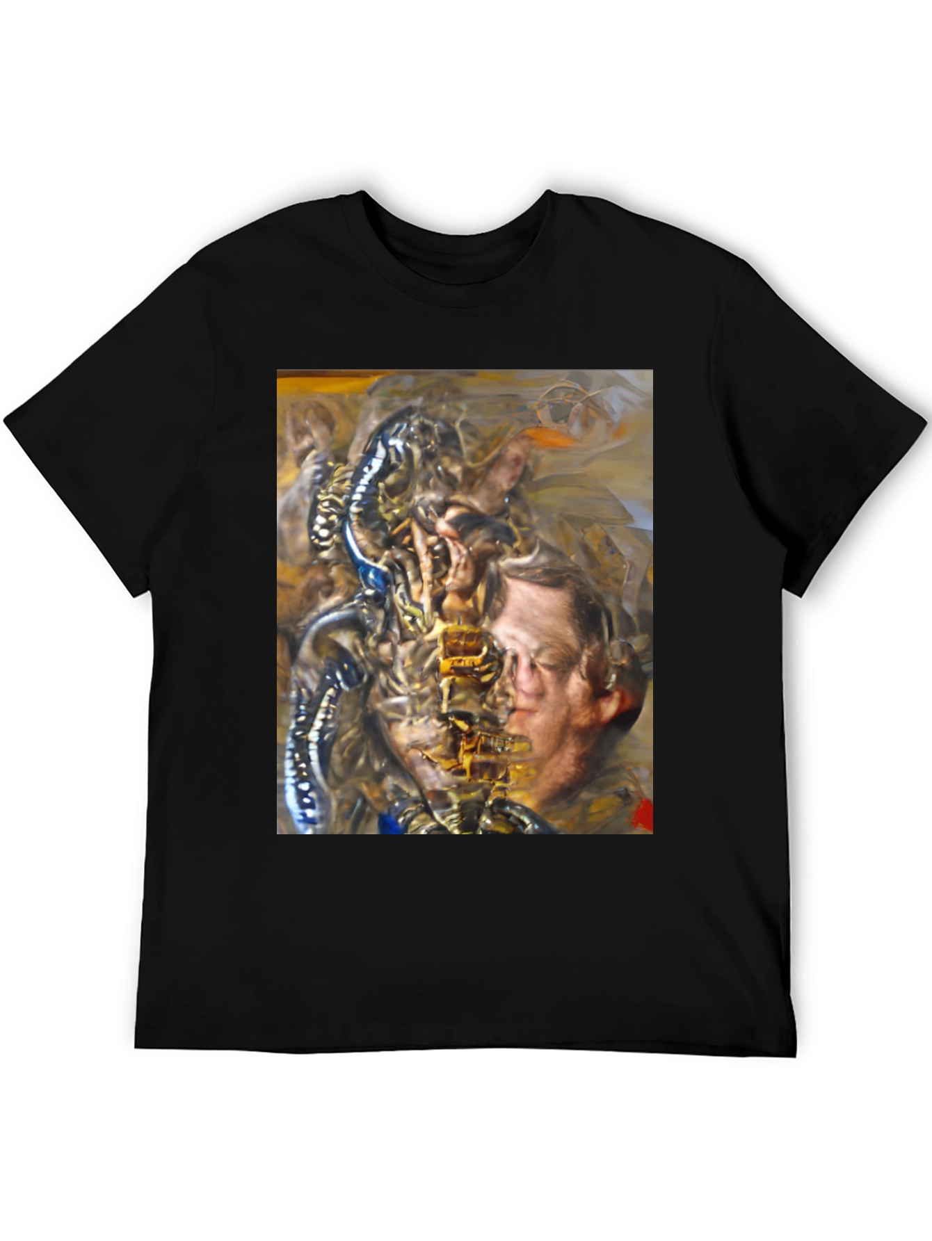 Surreal Graphic Print Black T-Shirt