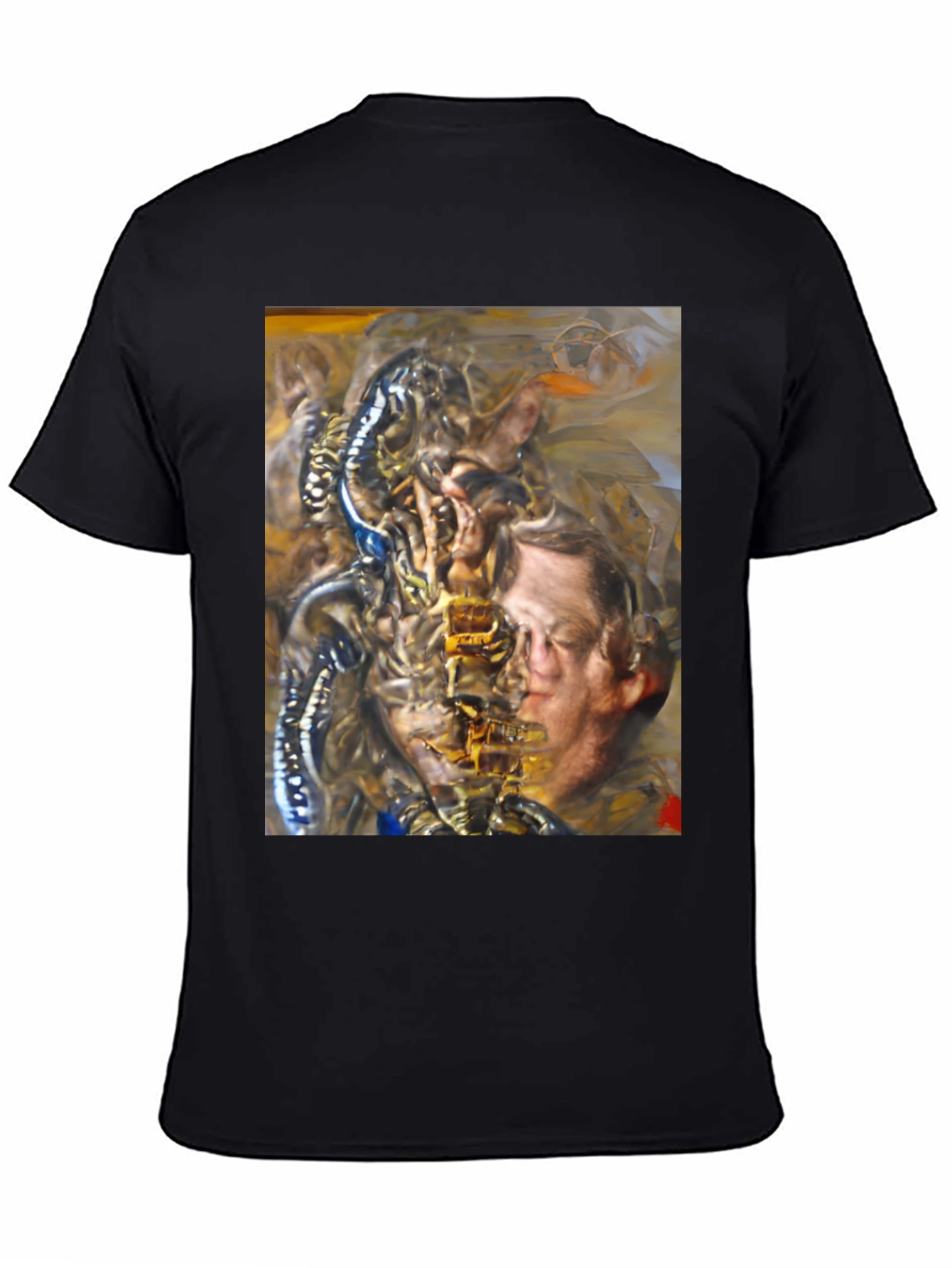 Surreal Graphic Print Black T-Shirt