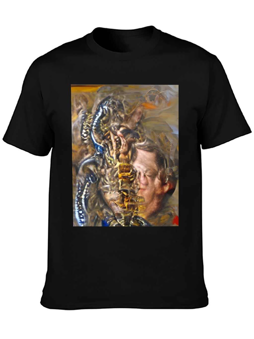 Surreal Graphic Print Black T-Shirt