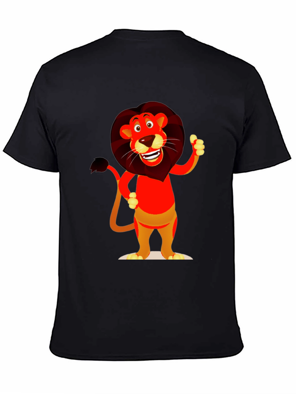 Cartoon Lion Graphic T-Shirt - Soft Cotton Blend