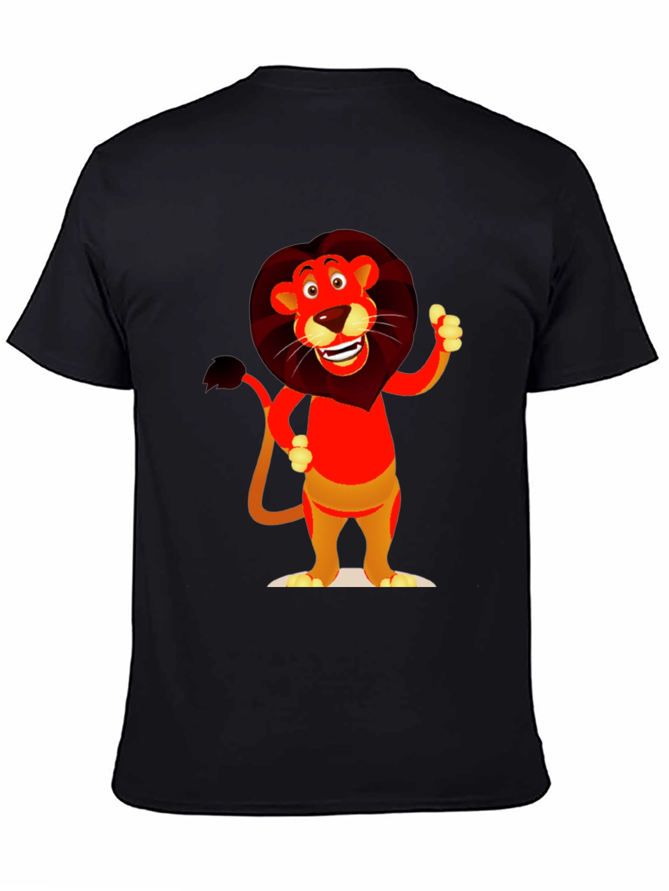 Cartoon Lion Graphic T-Shirt - Soft Cotton Blend