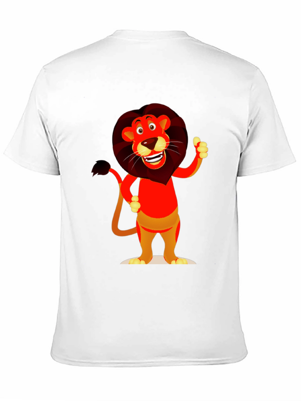 Cartoon Lion Graphic T-Shirt - Soft Cotton Blend