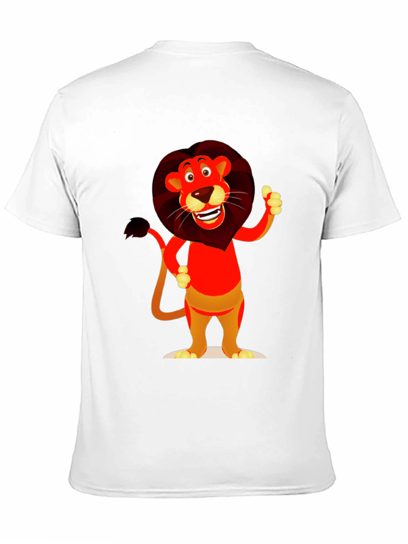 Cartoon Lion Graphic T-Shirt - Soft Cotton Blend