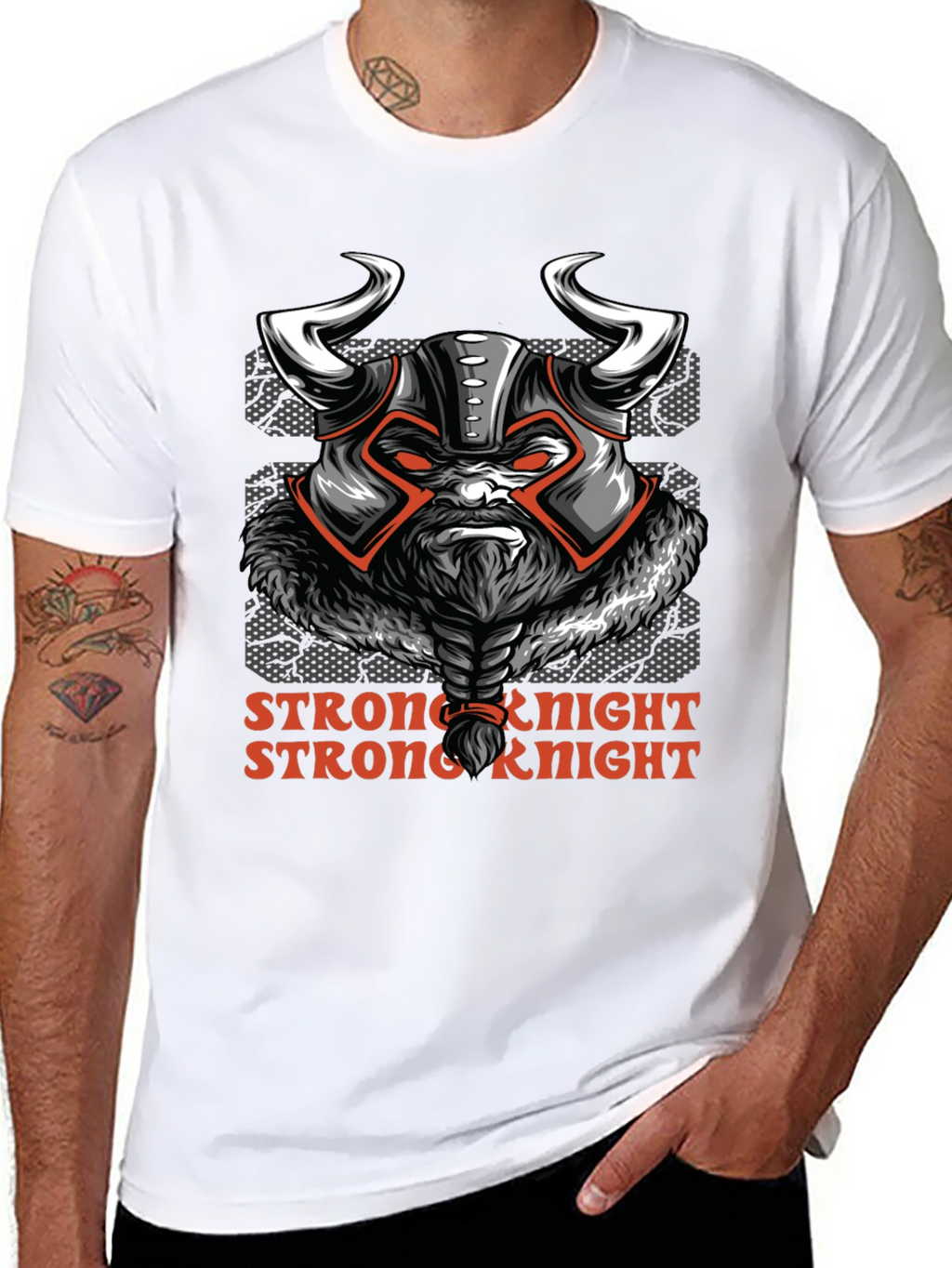 Strong Knight Viking Warrior Graphic Tee