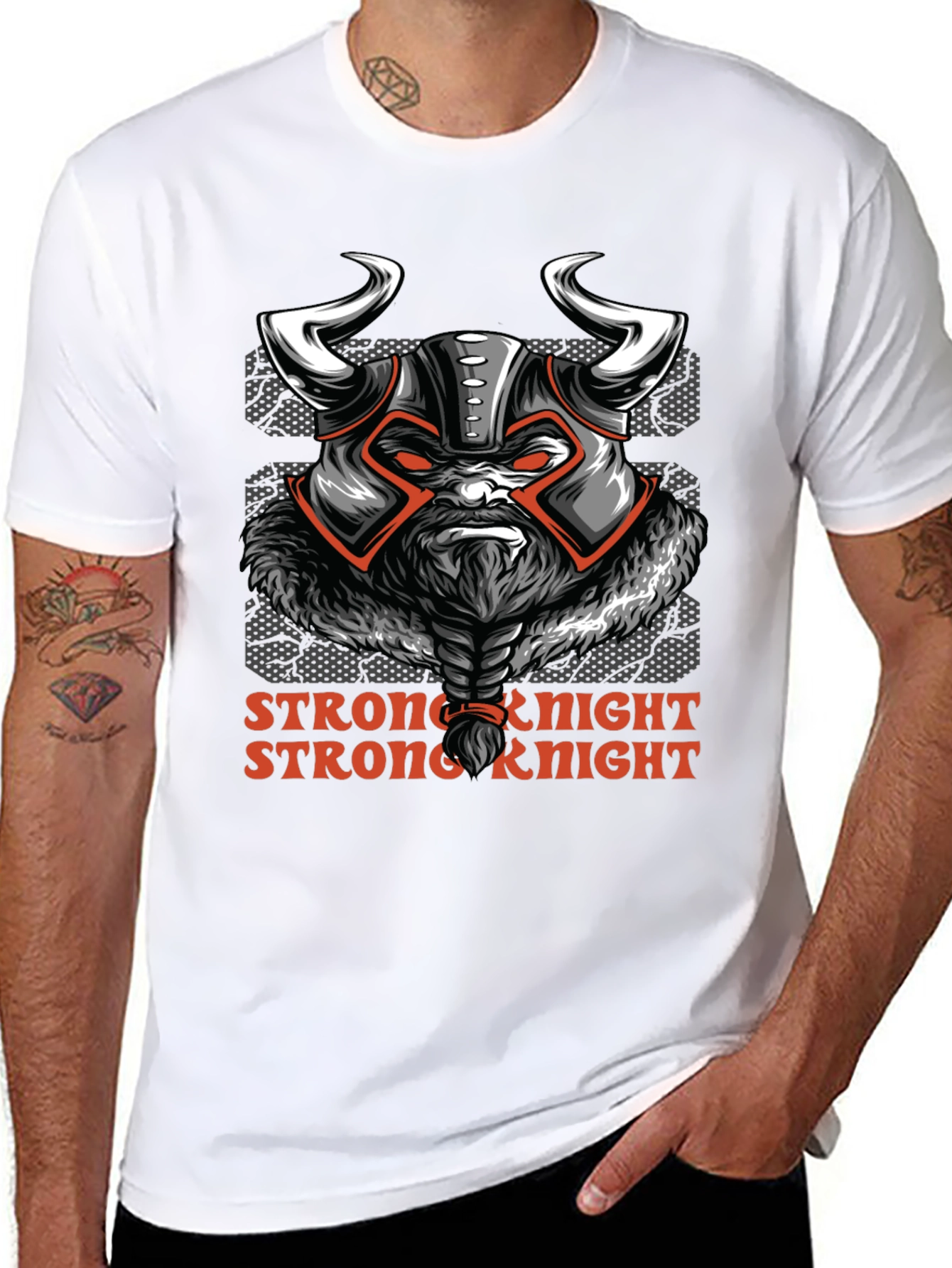 Strong Knight Viking Warrior Graphic Tee