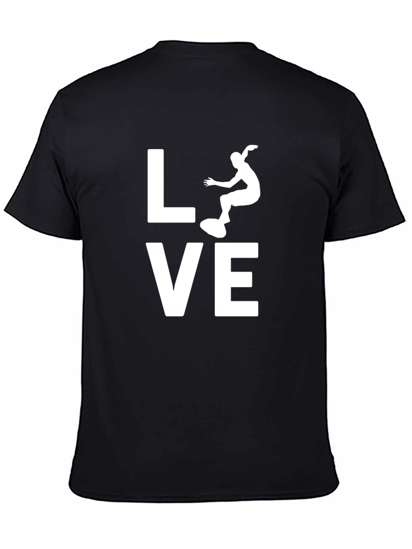 Skateboarding LOVE Graphic T-Shirt - Black Cotton Tee