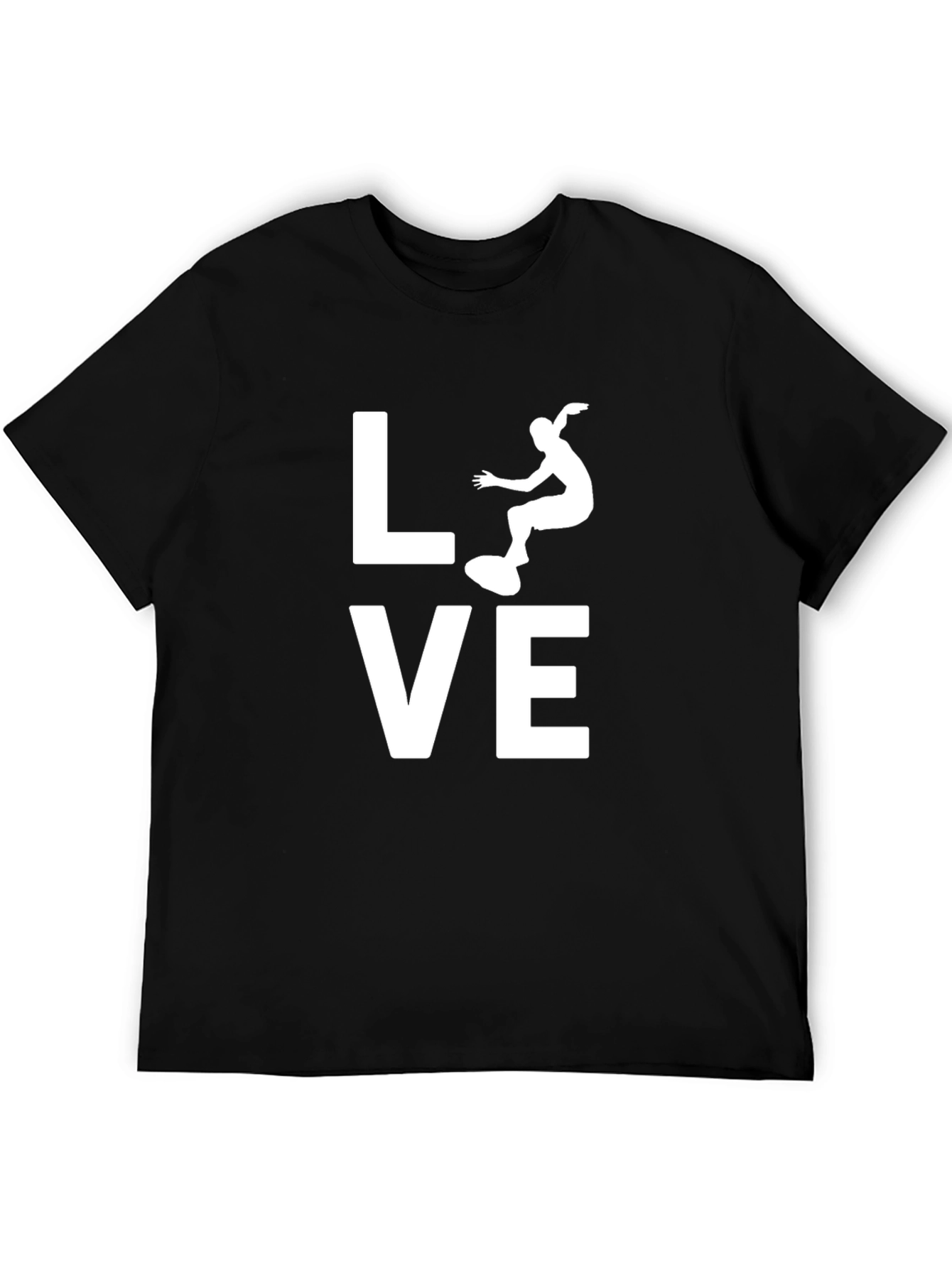Skateboarding LOVE Graphic T-Shirt - Black Cotton Tee