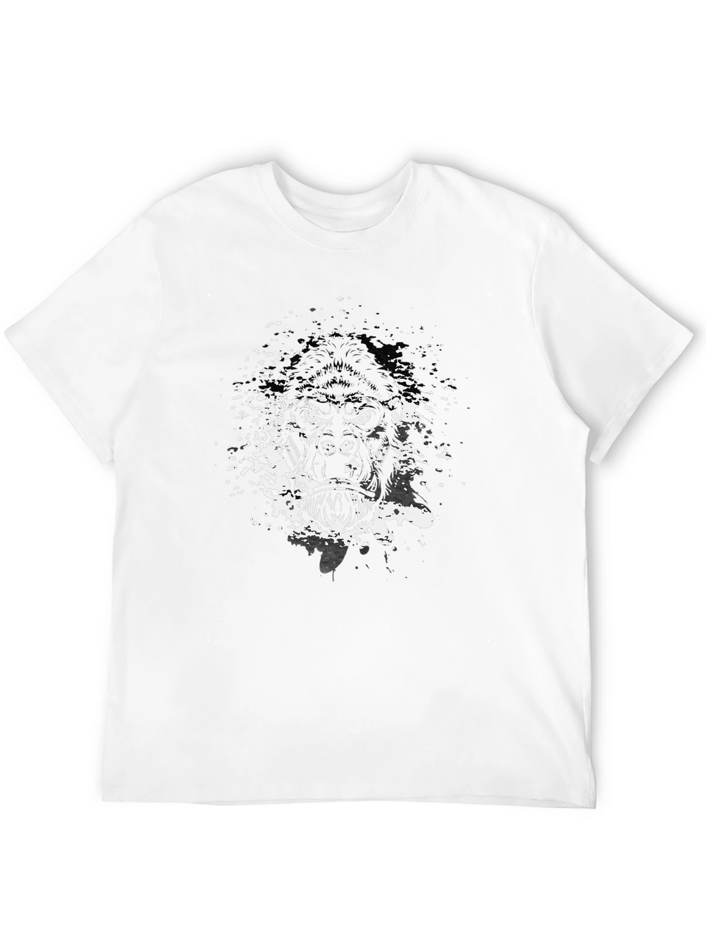 Mens Black Gorilla Graphic Tee