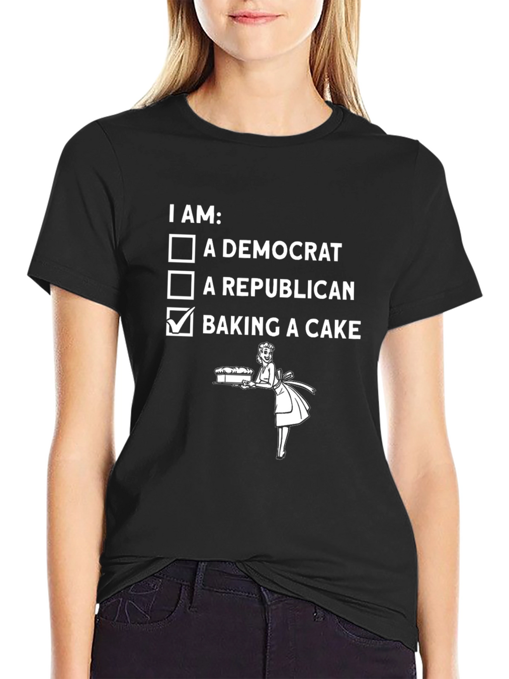 Baking a Cake T-Shirt: Funny Political Humor Tee