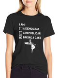Baking a Cake T-Shirt: Funny Political Humor Tee