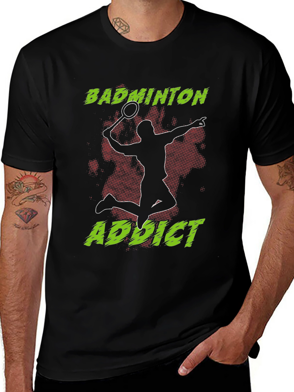 Badminton Addict T-Shirt - Sporty Graphic Tee