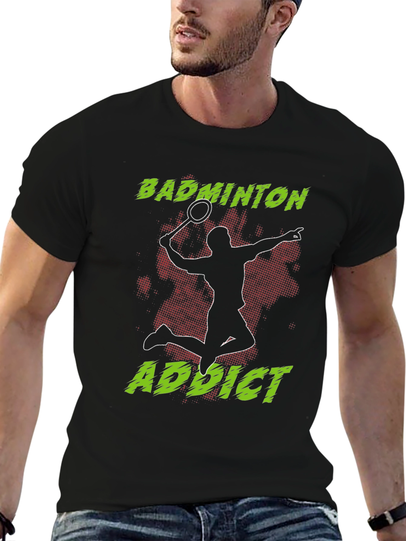 Badminton Addict T-Shirt - Sporty Graphic Tee