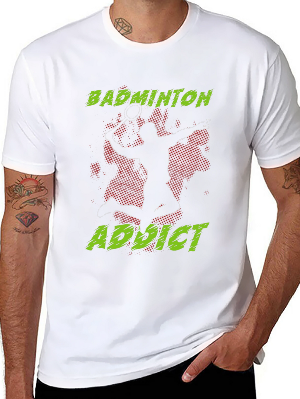 Badminton Addict T-Shirt - Sporty Graphic Tee