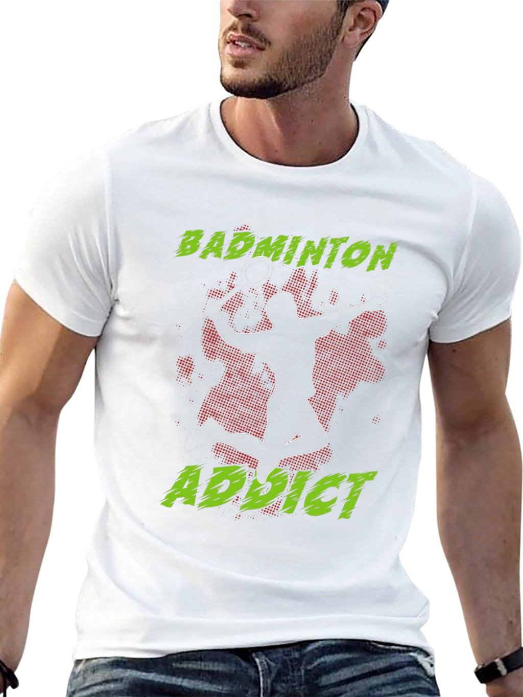 Badminton Addict T-Shirt - Sporty Graphic Tee