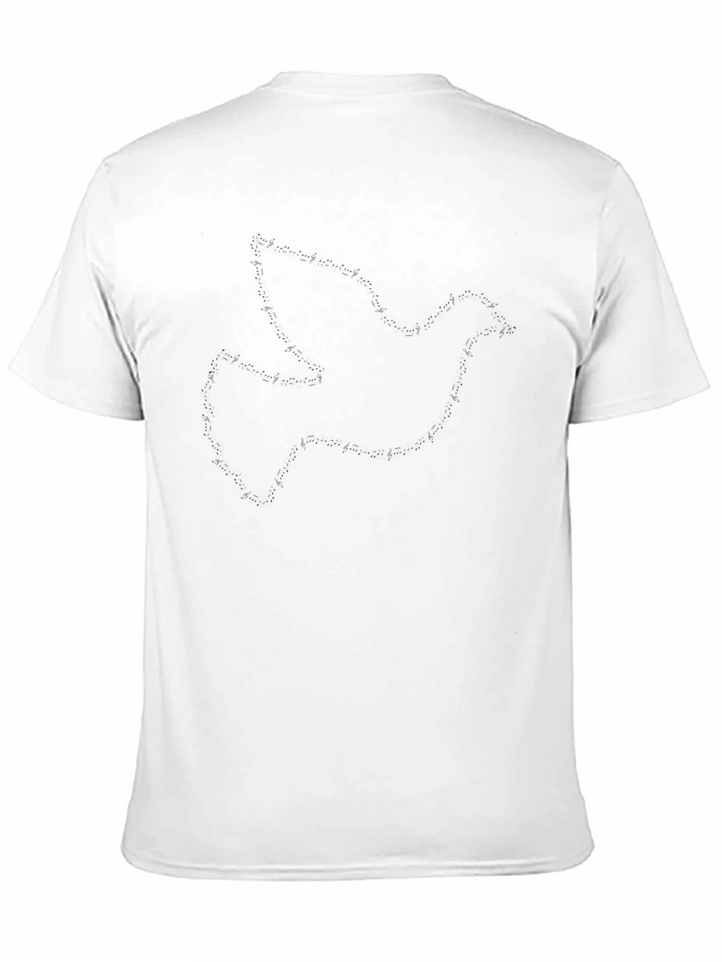 Minimalist Dove Graphic Black Tee