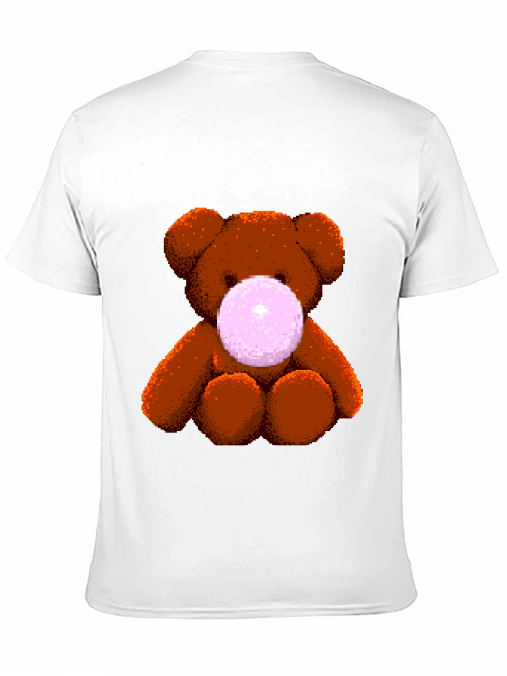 Teddy Bear Bubble Gum Graphic T-Shirt - Black
