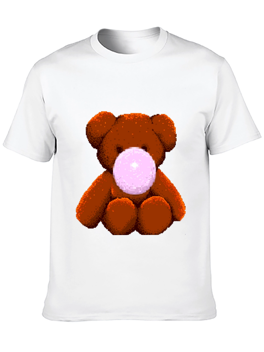 Teddy Bear Bubble Gum Graphic T-Shirt - Black