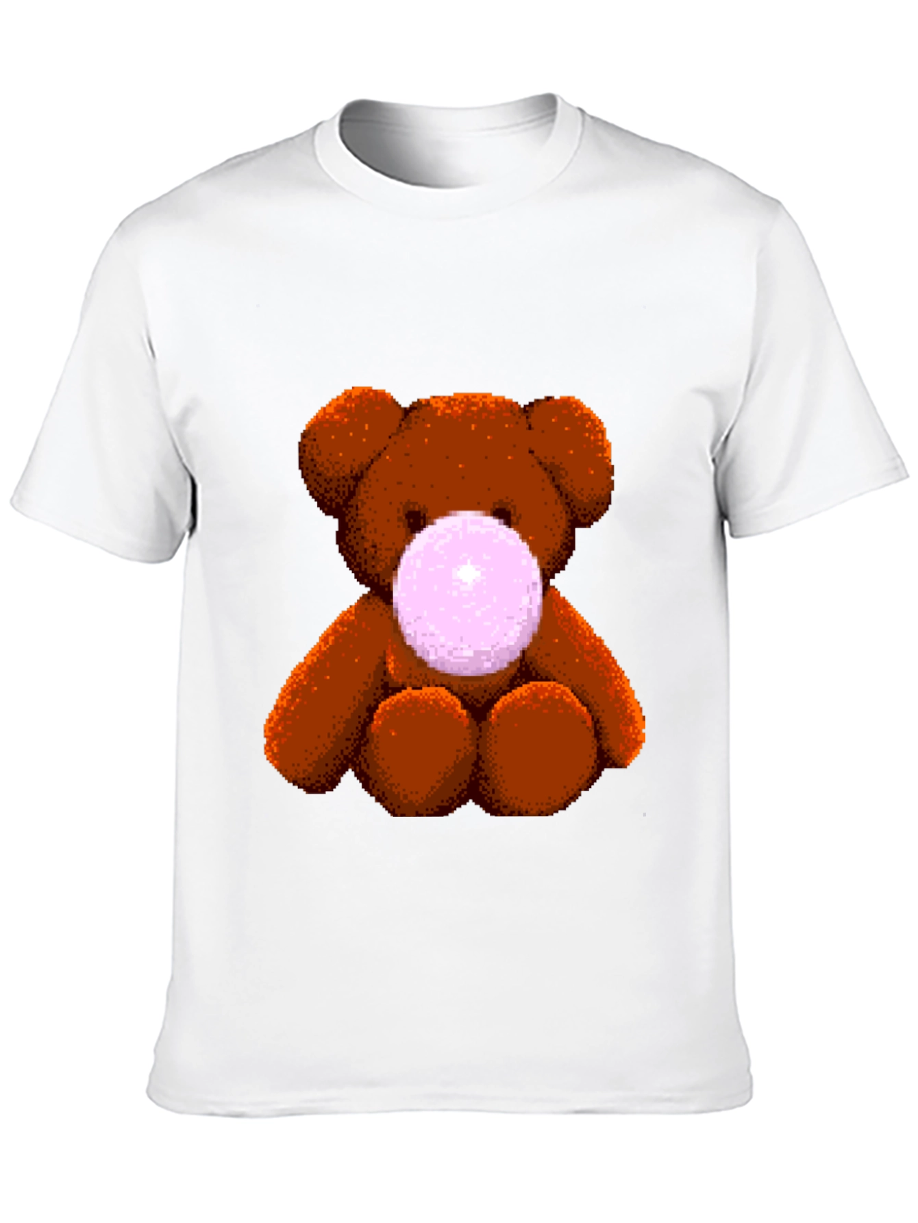 Teddy Bear Bubble Gum Graphic T-Shirt - Black
