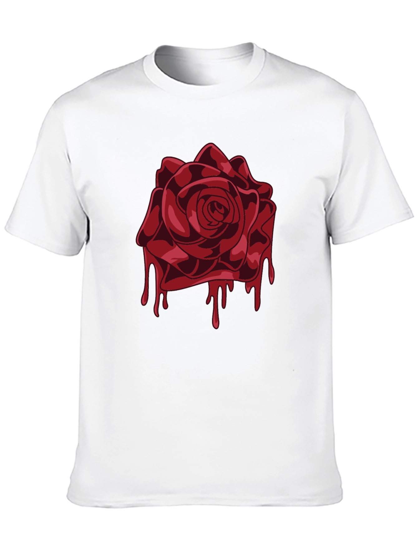 Bleeding Rose Graphic Tee - Mens Black T-Shirt