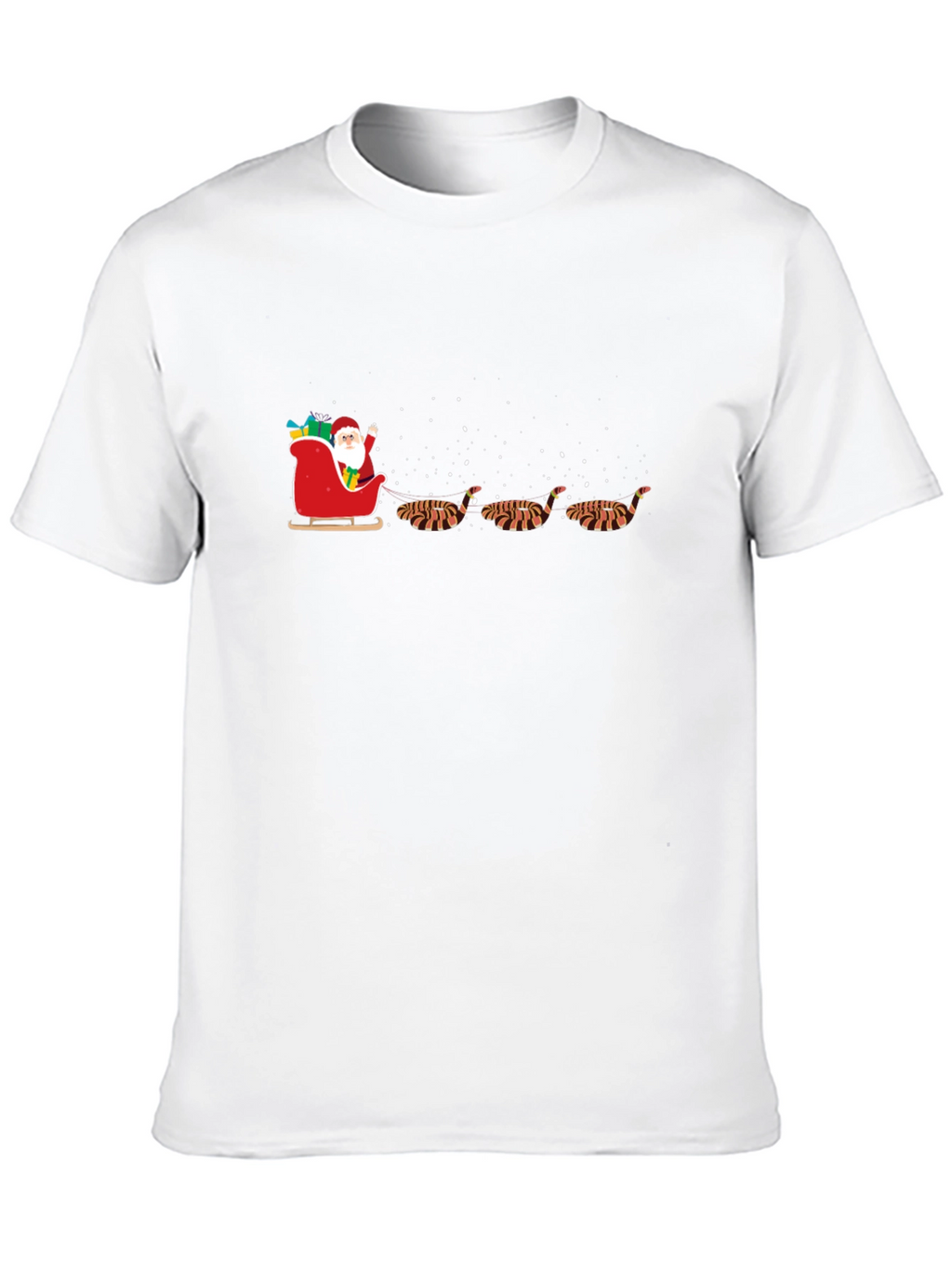 Santas Sleigh Pulled by Tiger T-Shirt