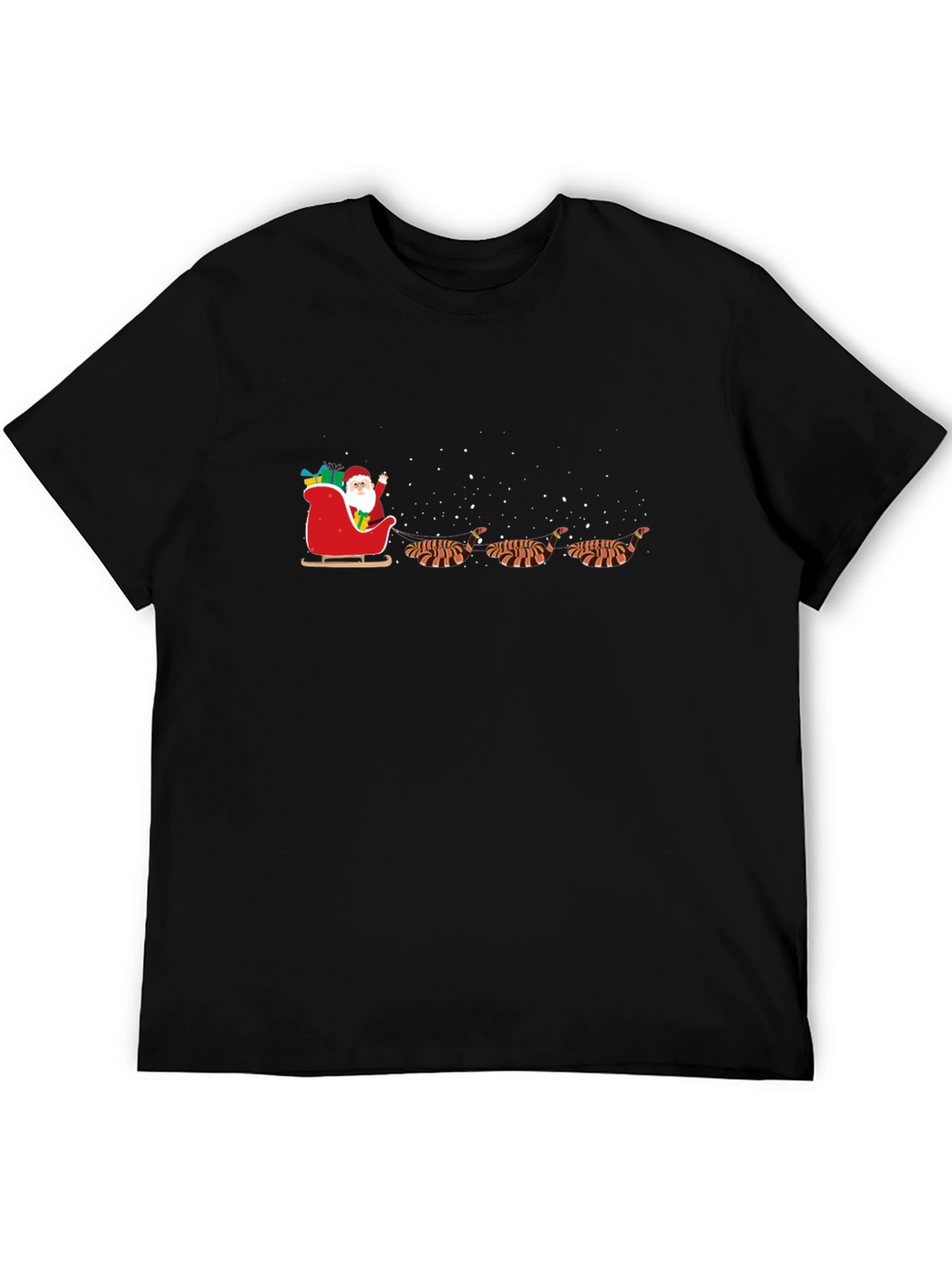 Santas Sleigh Pulled by Tiger T-Shirt