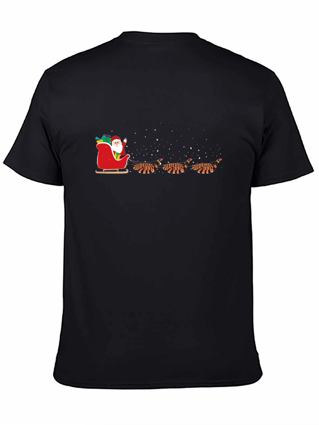 Santas Sleigh Pulled by Tiger T-Shirt