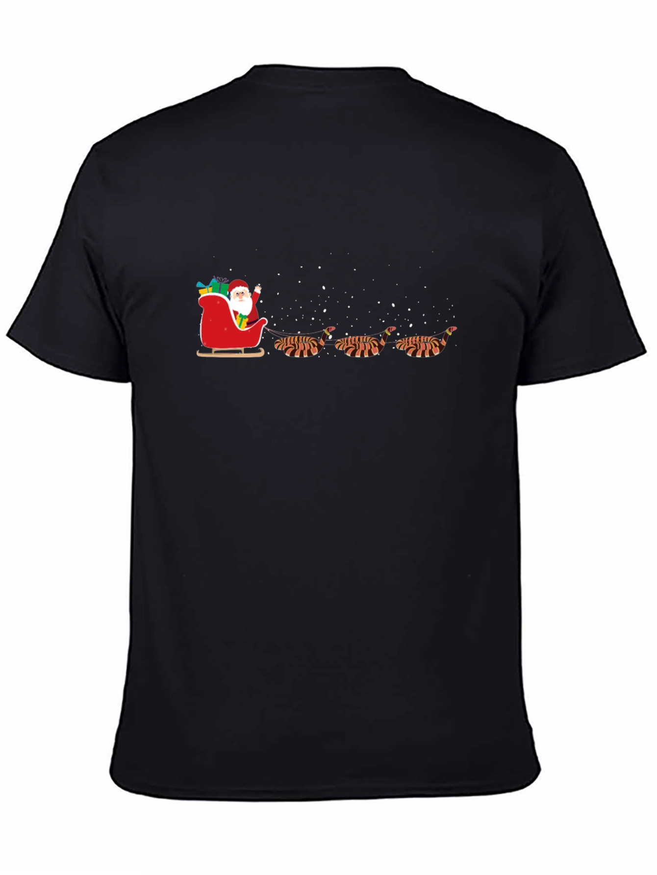 Santas Sleigh Pulled by Tiger T-Shirt