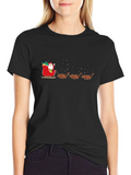Santas Sleigh Pulled by Tiger T-Shirt