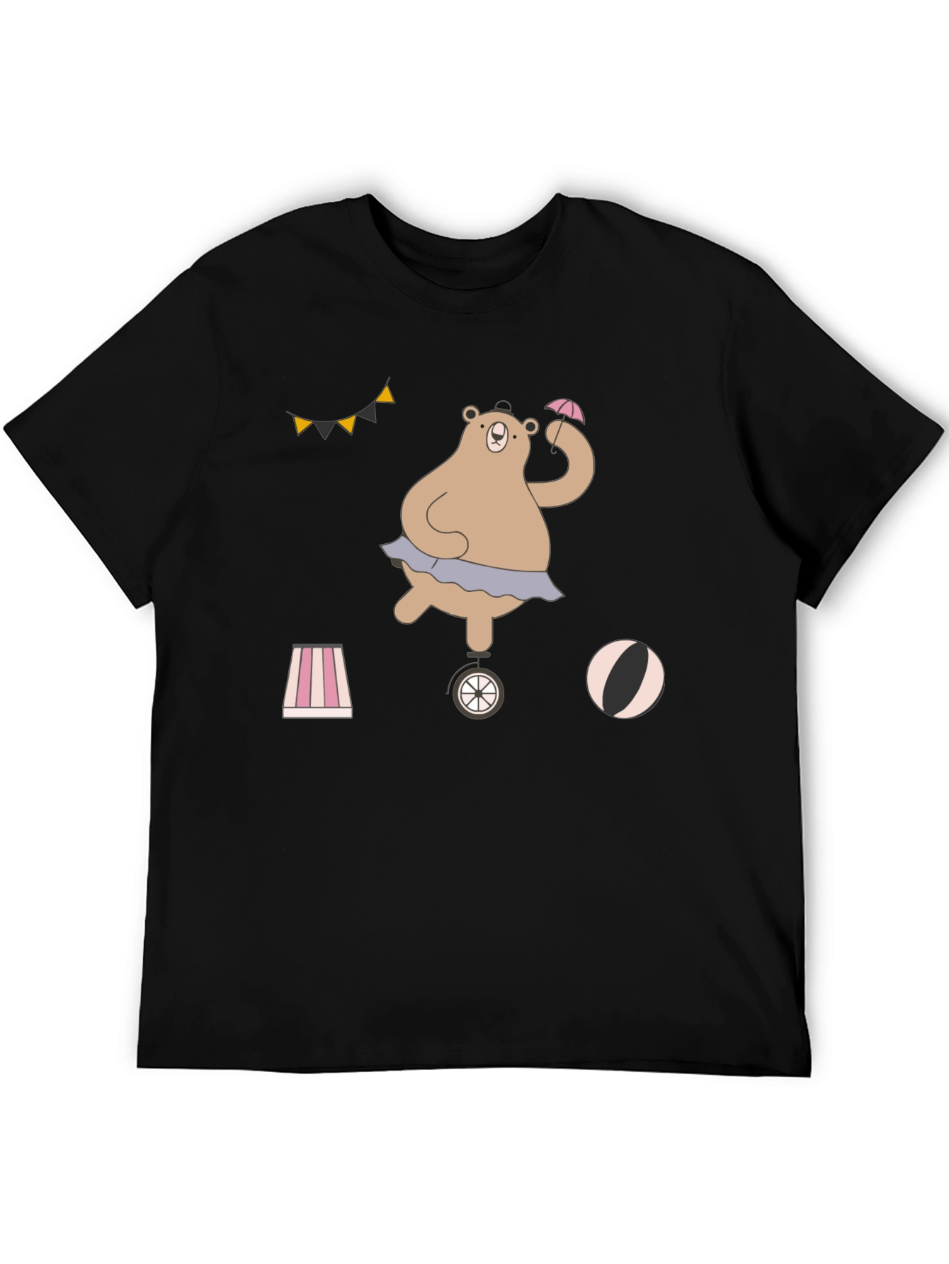 Circus Bear Graphic Tee - Unisex Cotton T-Shirt