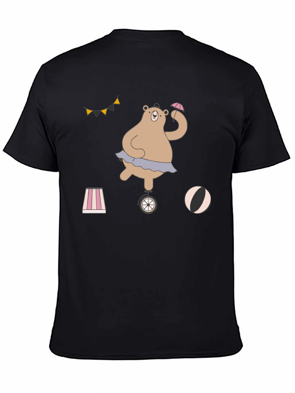 Circus Bear Graphic Tee - Unisex Cotton T-Shirt