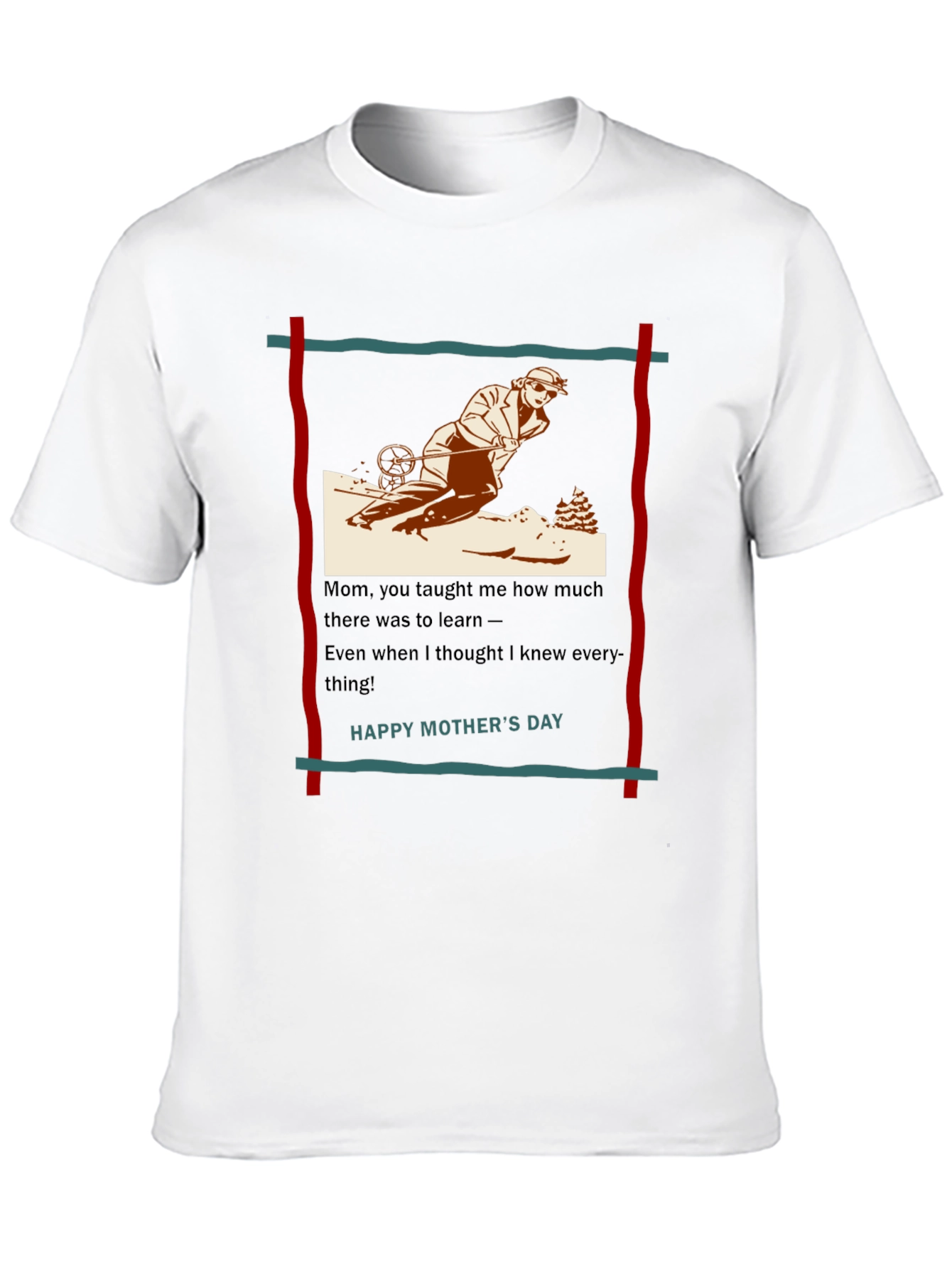 Skiing Mom T-Shirt - Happy Mothers Day Gift