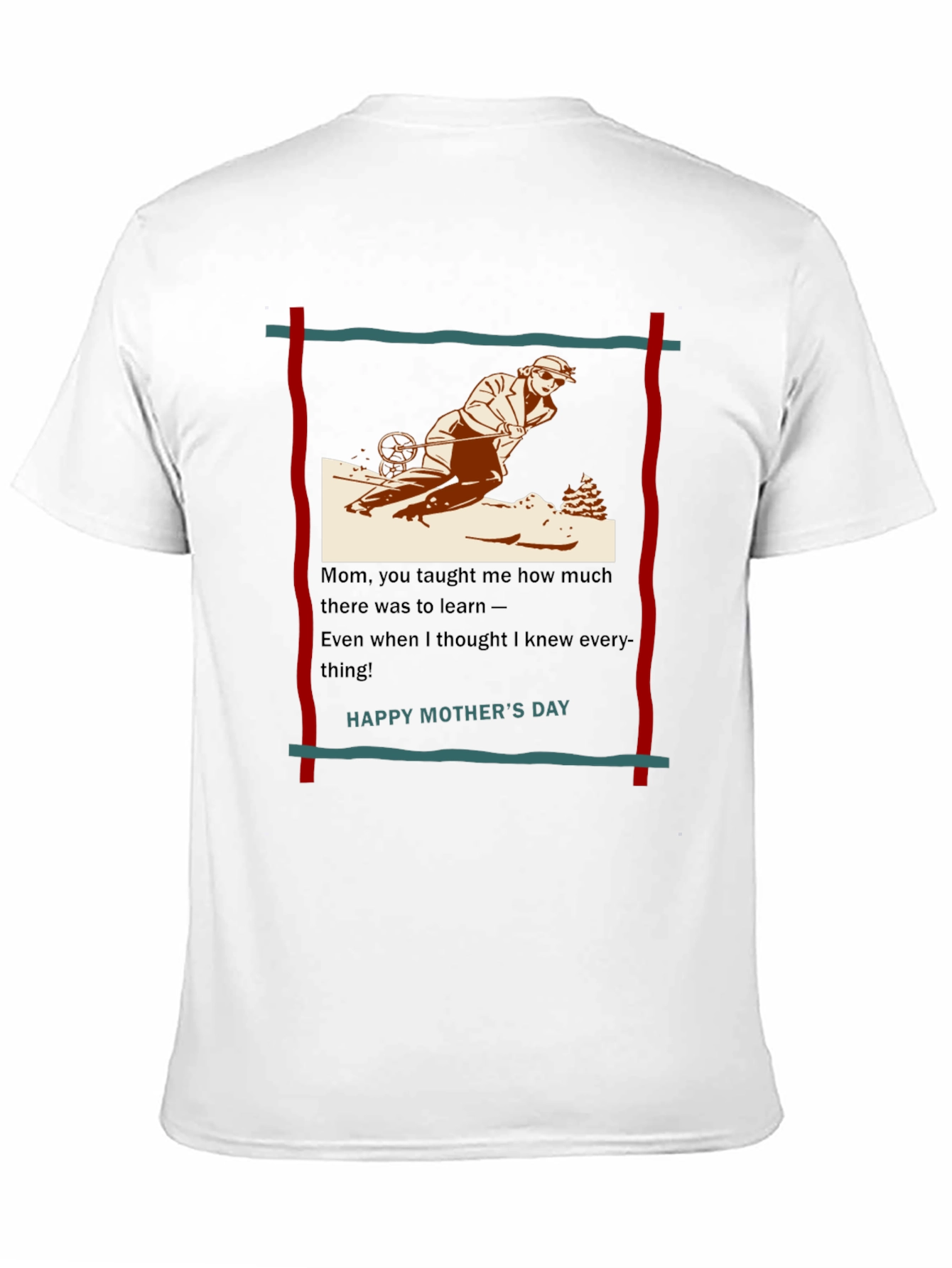 Skiing Mom T-Shirt - Happy Mothers Day Gift
