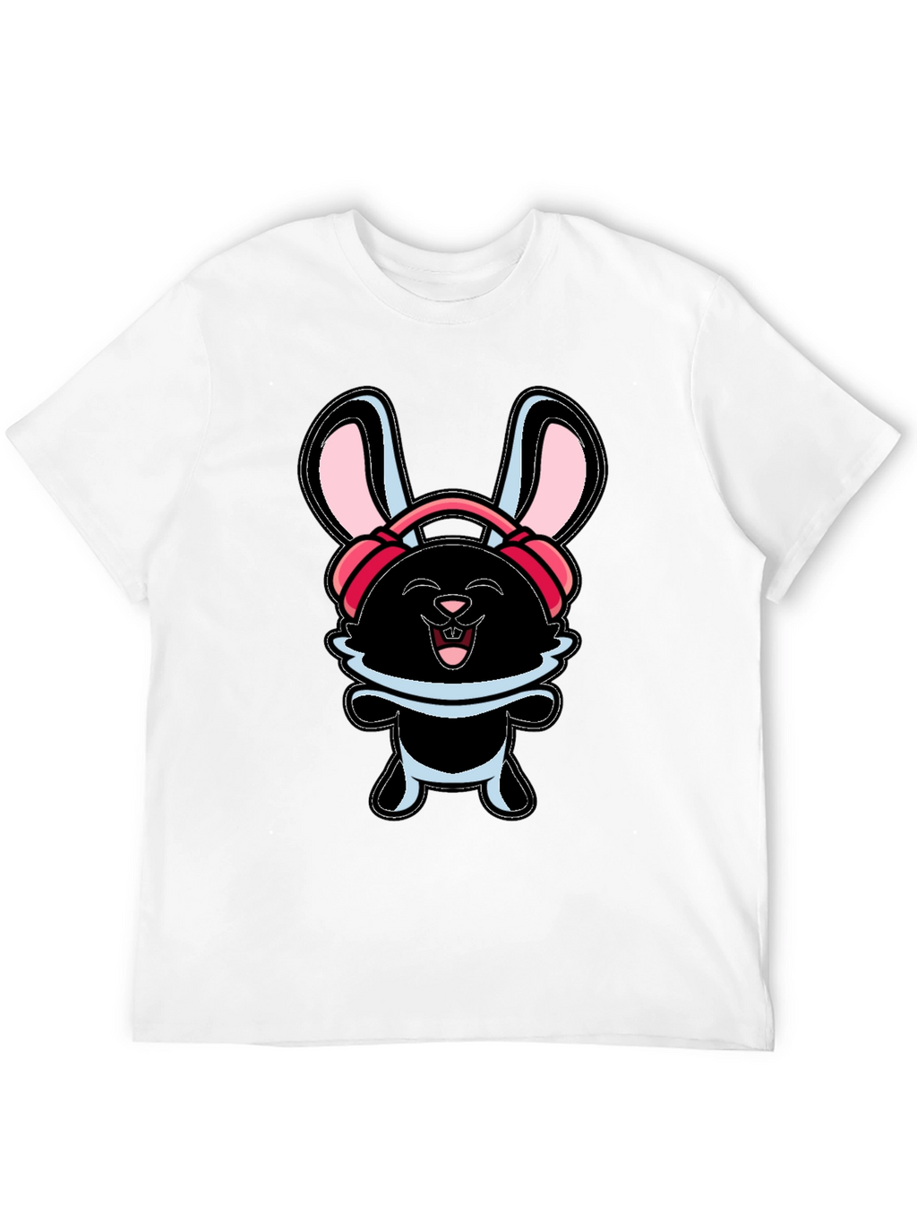 Funky Bunny Graphic Tee - Black