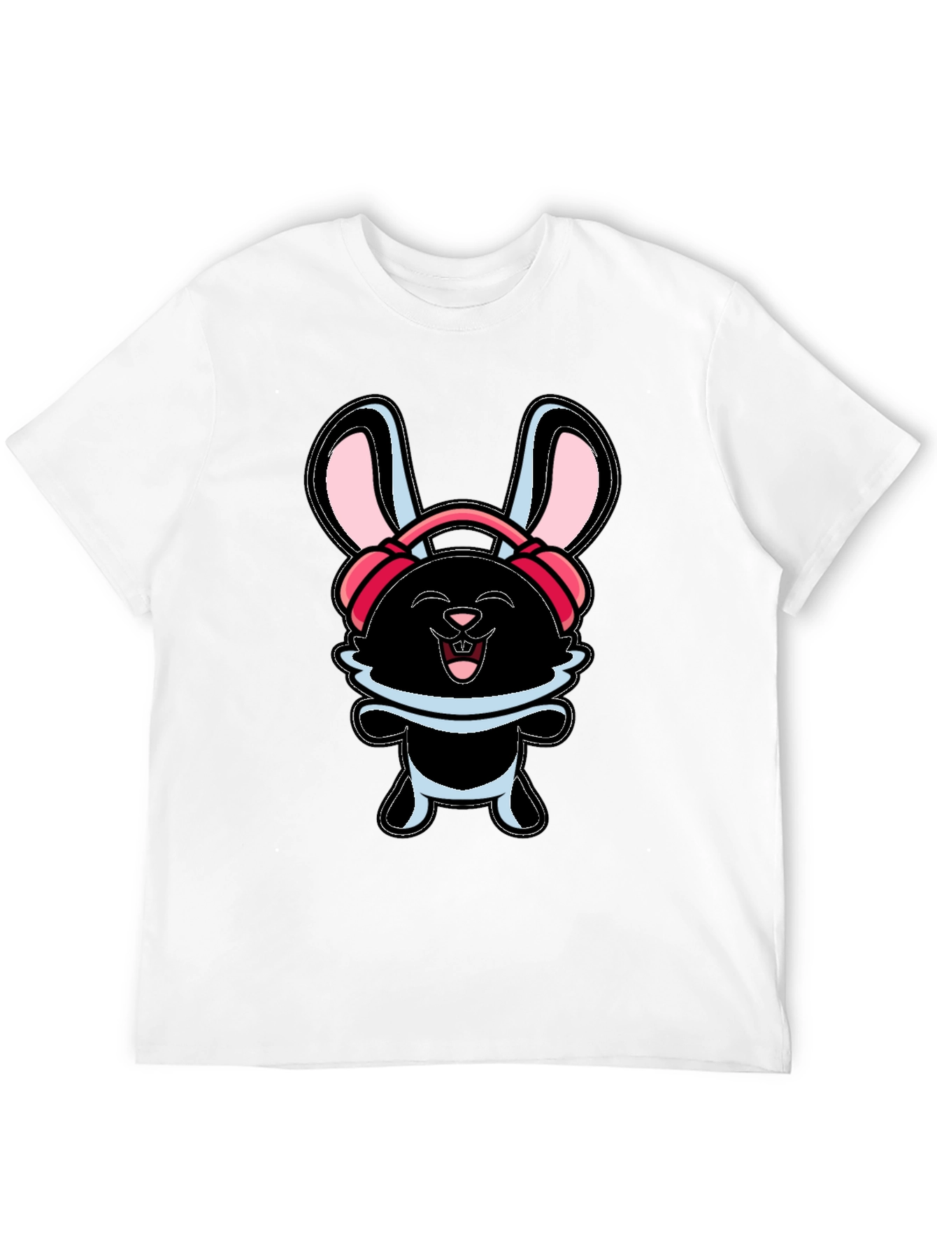 Funky Bunny Graphic Tee - Black