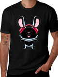Funky Bunny Graphic Tee - Black