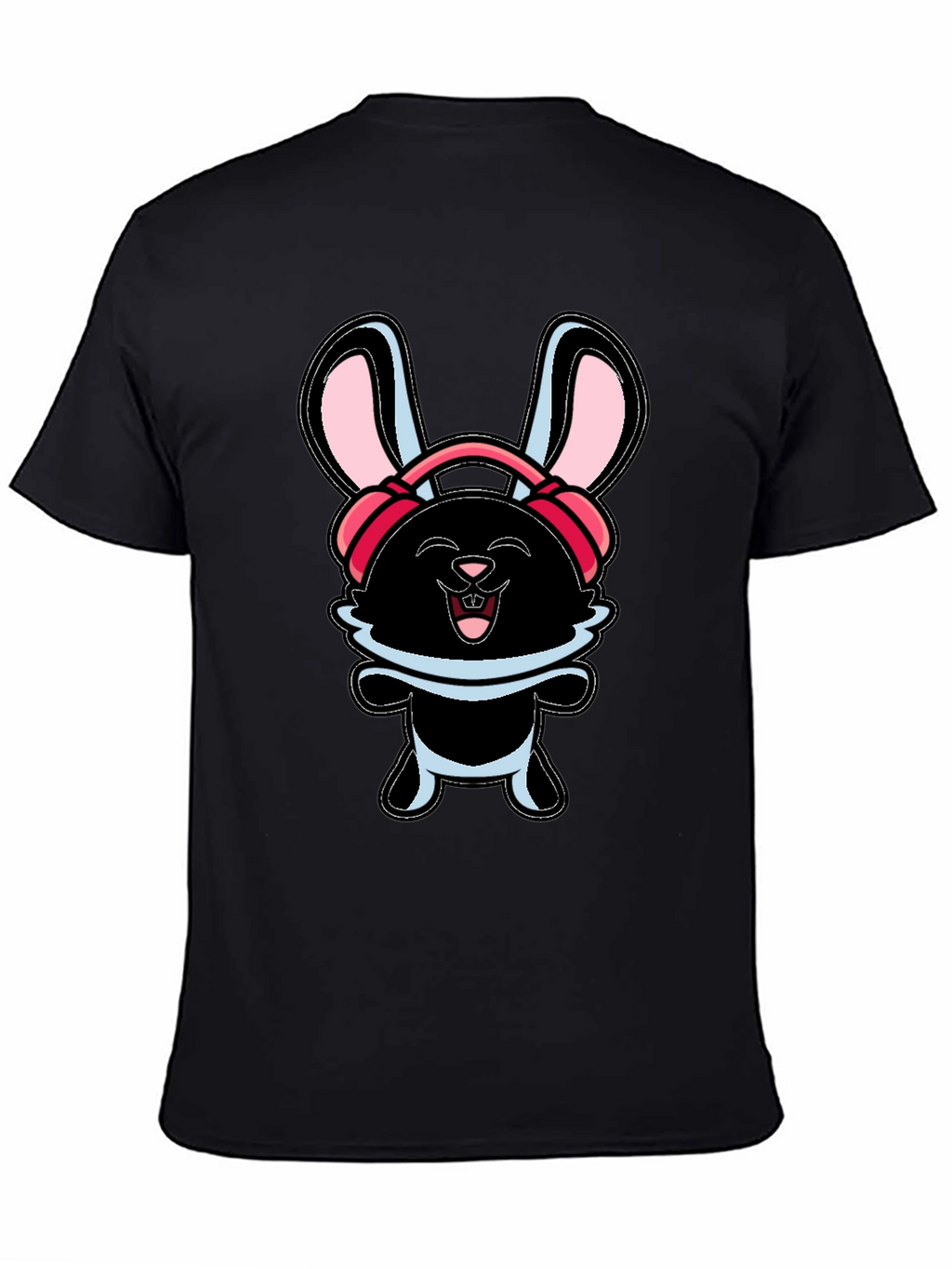 Funky Bunny Graphic Tee - Black