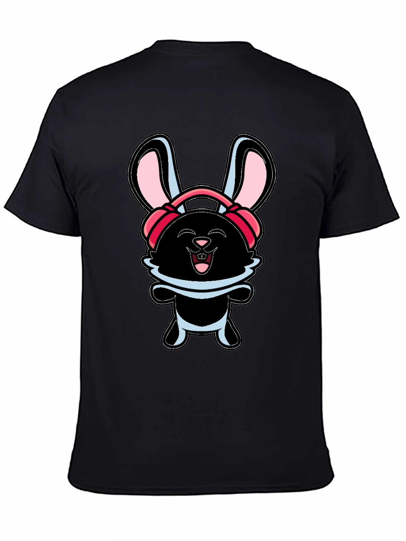 Funky Bunny Graphic Tee - Black