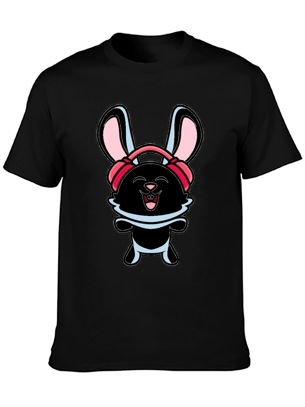 Funky Bunny Graphic Tee - Black